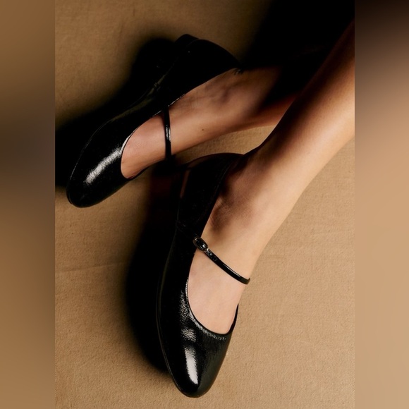 Sézane MÉLINE Low Ballerinas in Patent Black FR 40 / US 9 - Picture 8 of 11